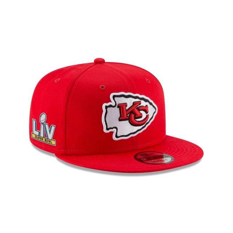 NFL Kansas City Chiefs Super Bowl Lv Side Patch 9Fifty Snapback (OMU4083) - Red New Era Caps